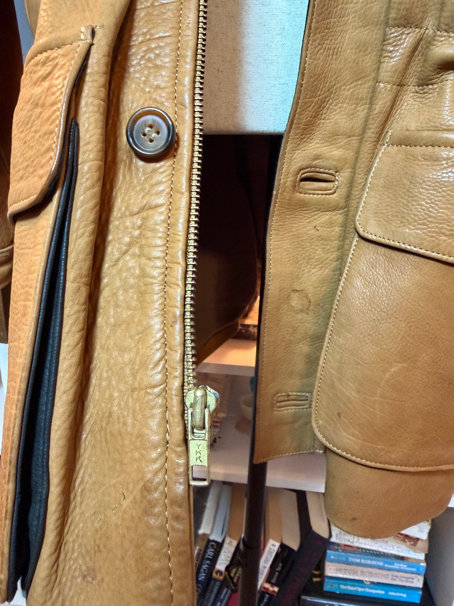 leather field jacket