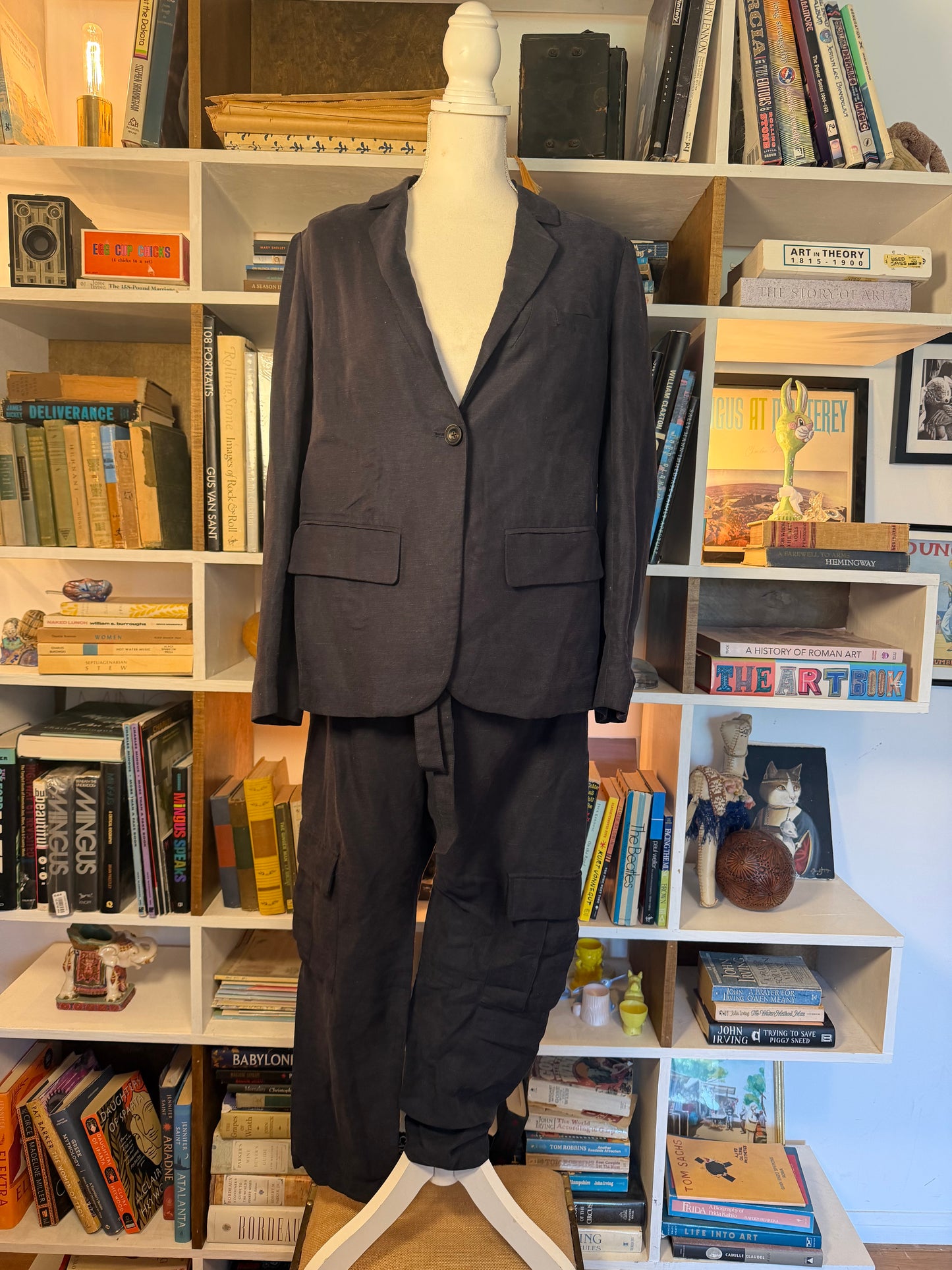 Ulla Johnson Linen Blazer & Cargo Pant Suit Set — Size 6