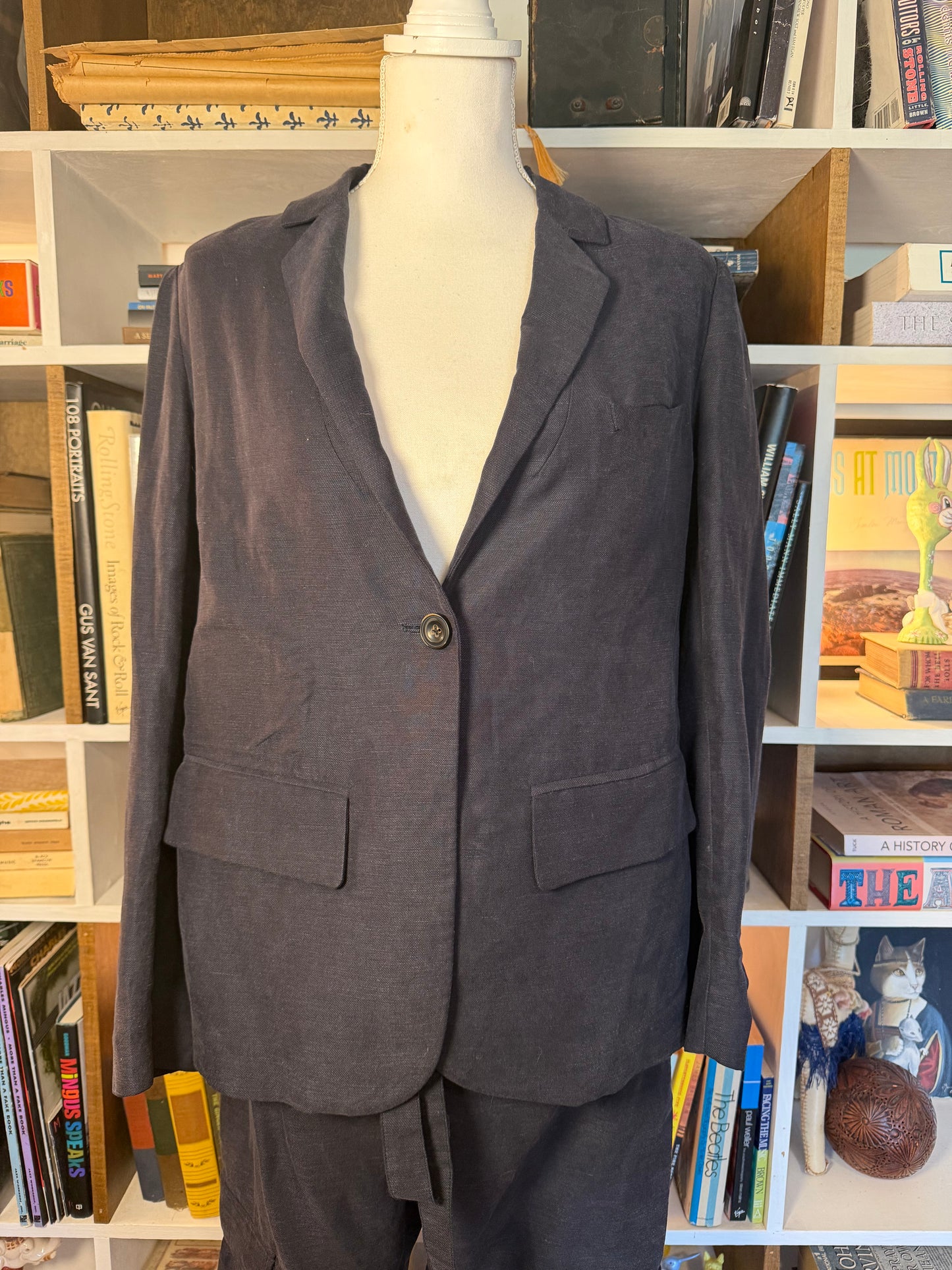 Ulla Johnson Linen Blazer & Cargo Pant Suit Set — Size 6