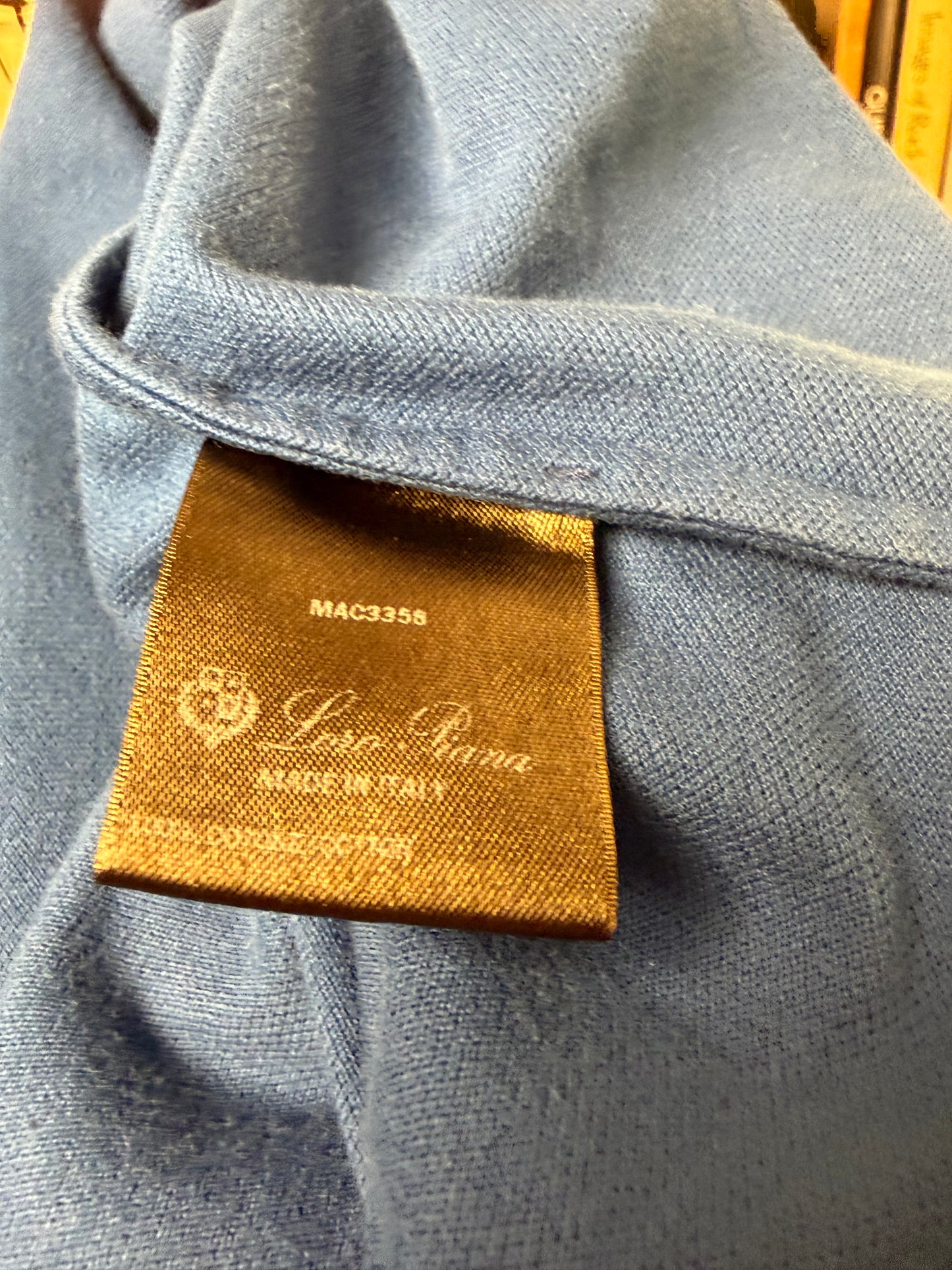 Loro Piana Blue Cotton Polo Shirt