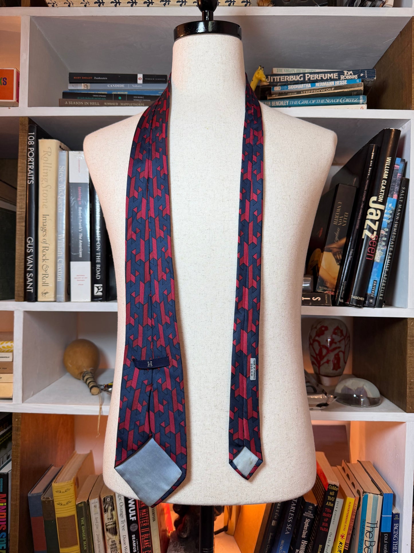 Hermès Paris Silk Tie — 1970s Abstract Geometric