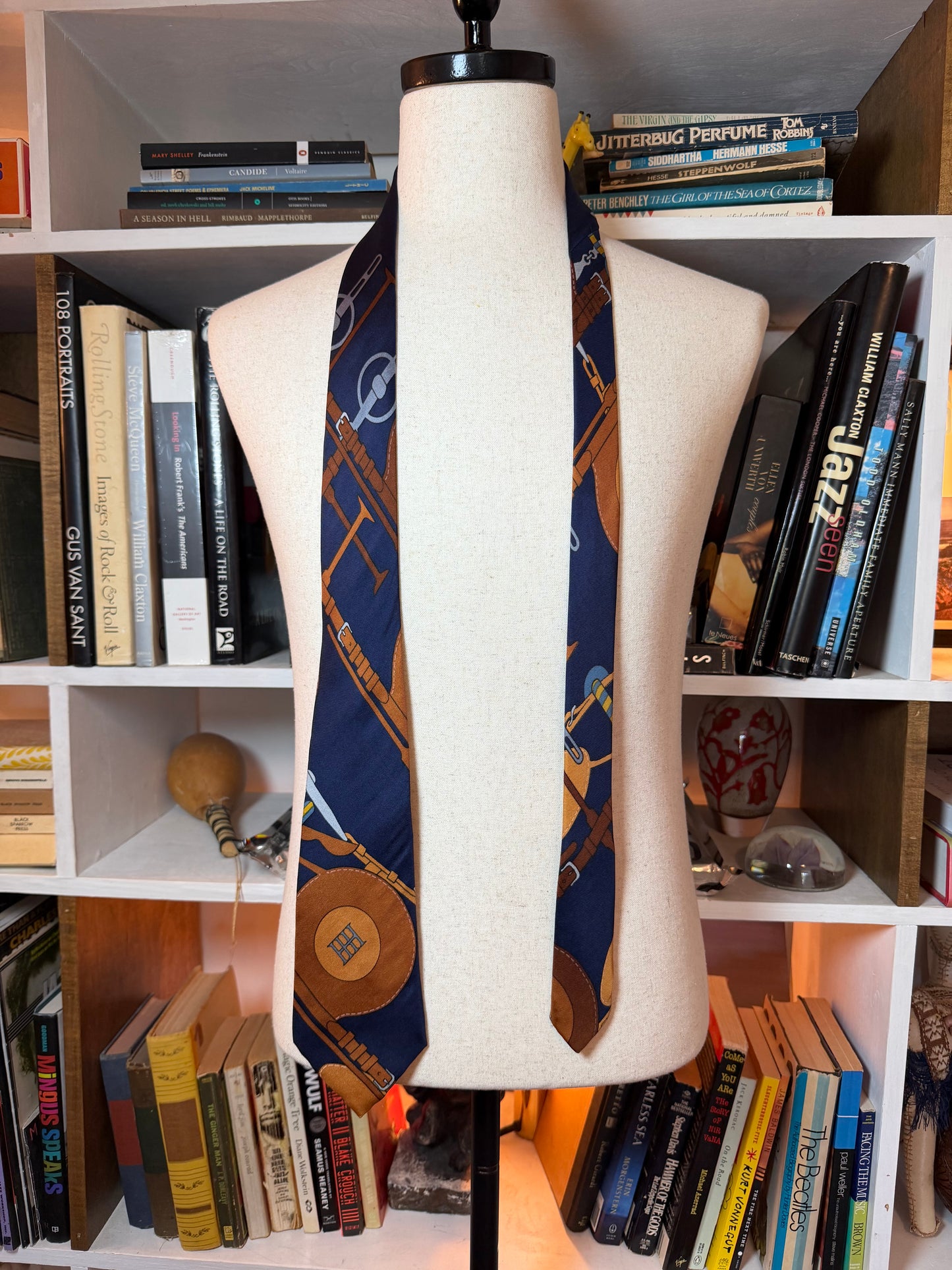 Hermès Paris Vintage Equestrian Tack Silk Tie