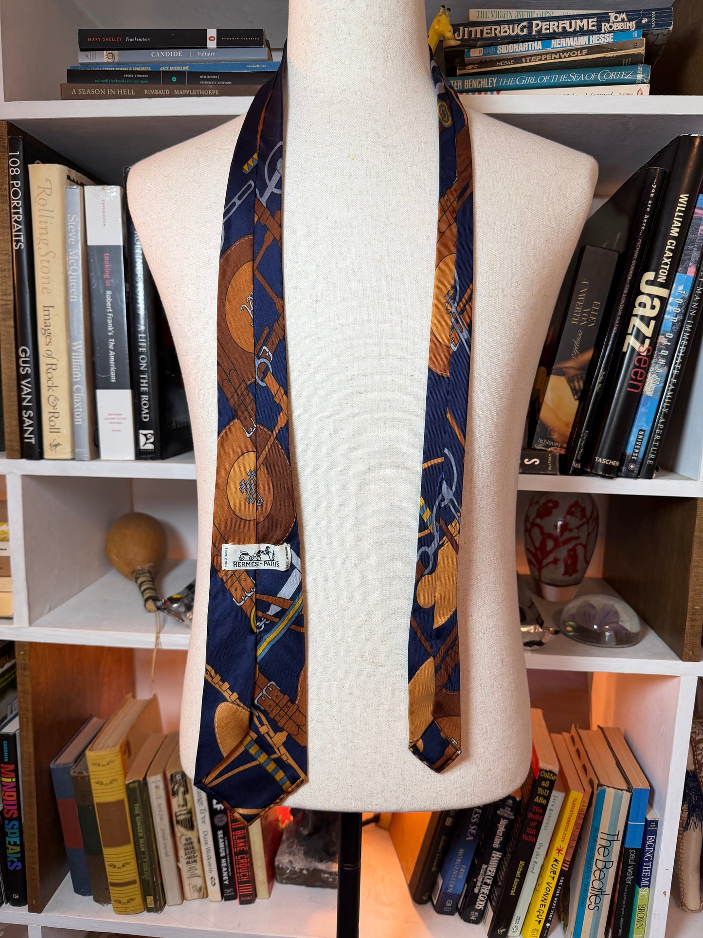 Hermès Paris Vintage Equestrian Tack Silk Tie