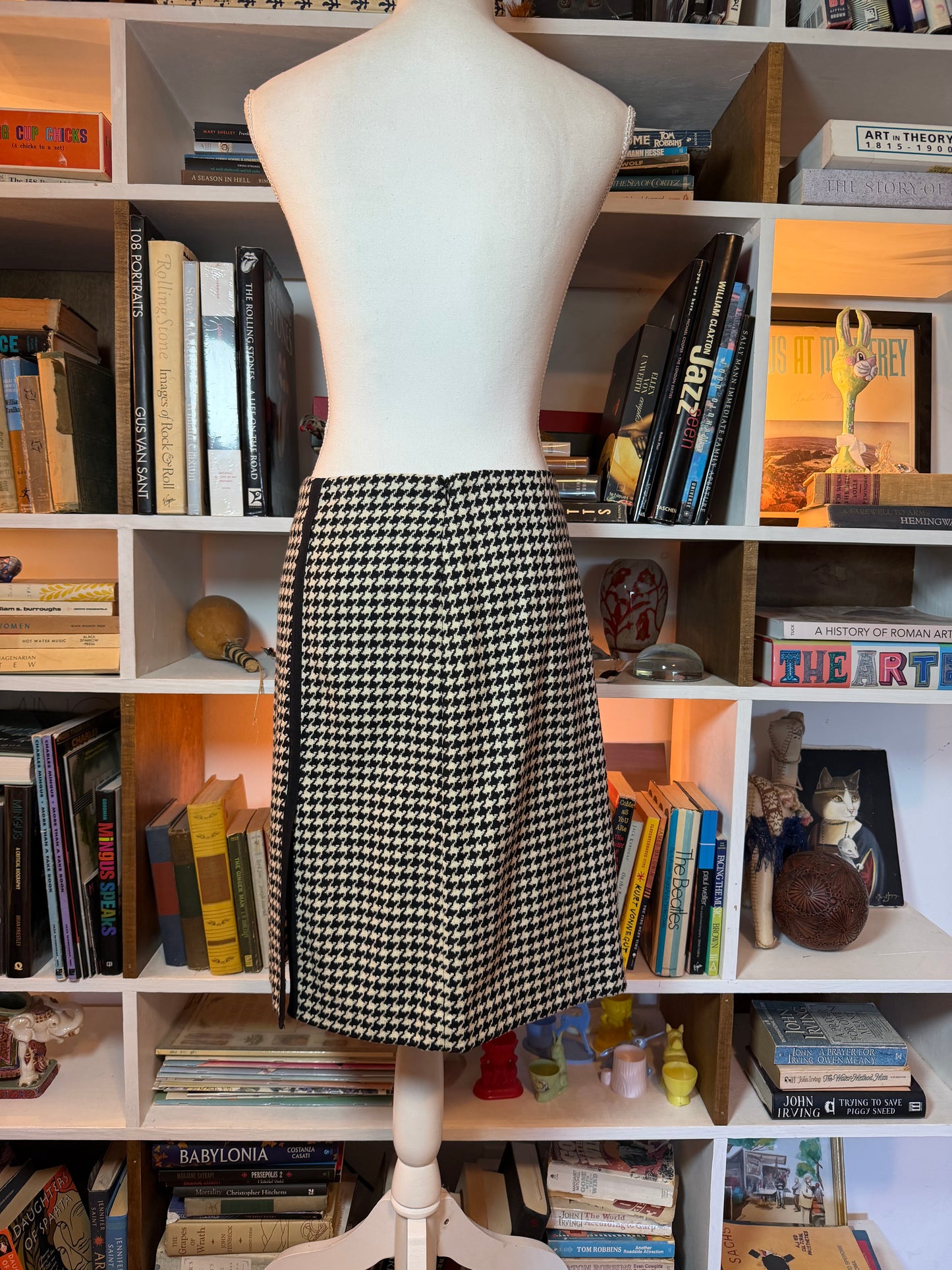 Tailor New York Houndstooth Wool Wrap Skirt