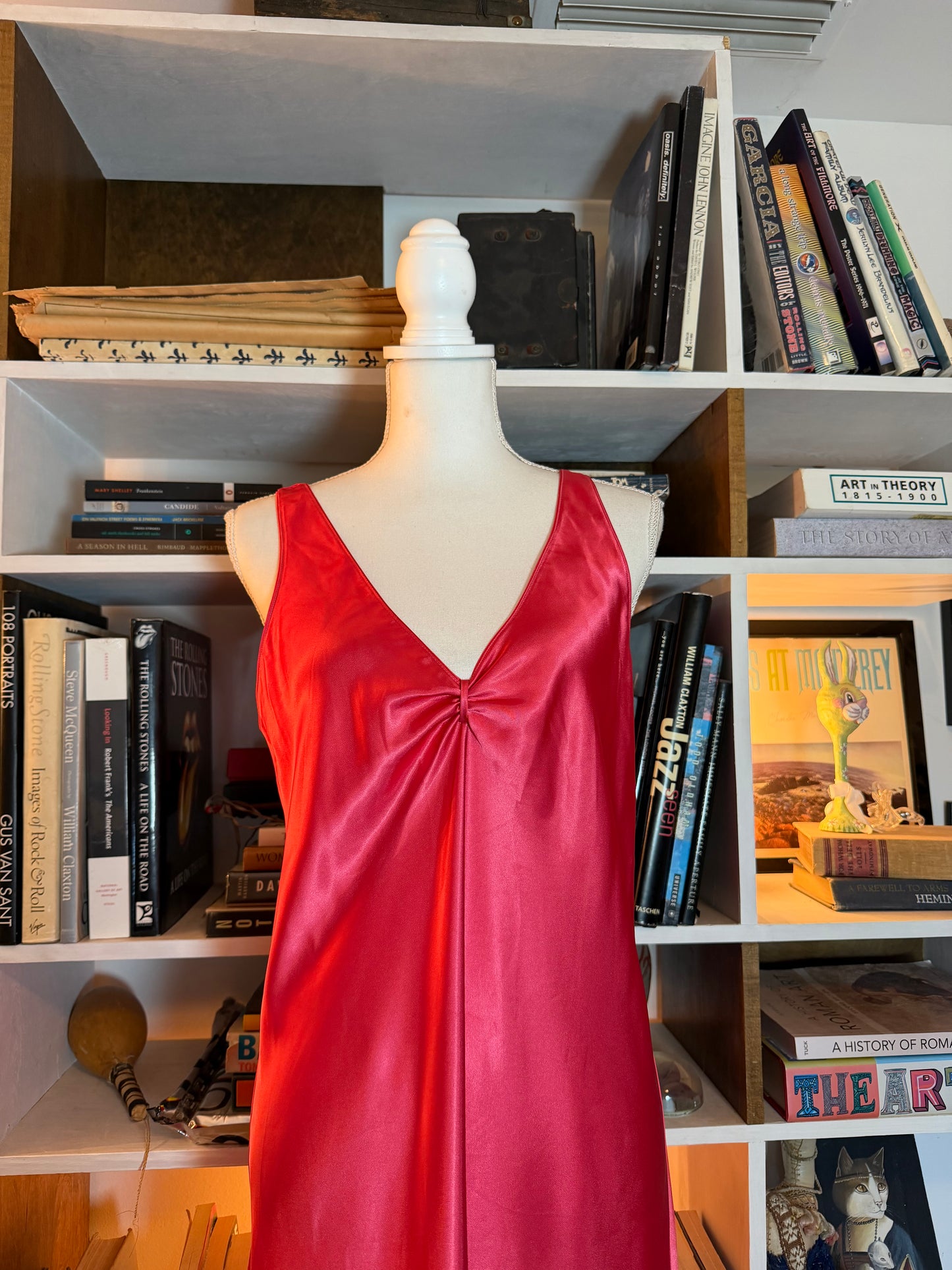 Oscar de la Renta Satin Slip Maxi Dress