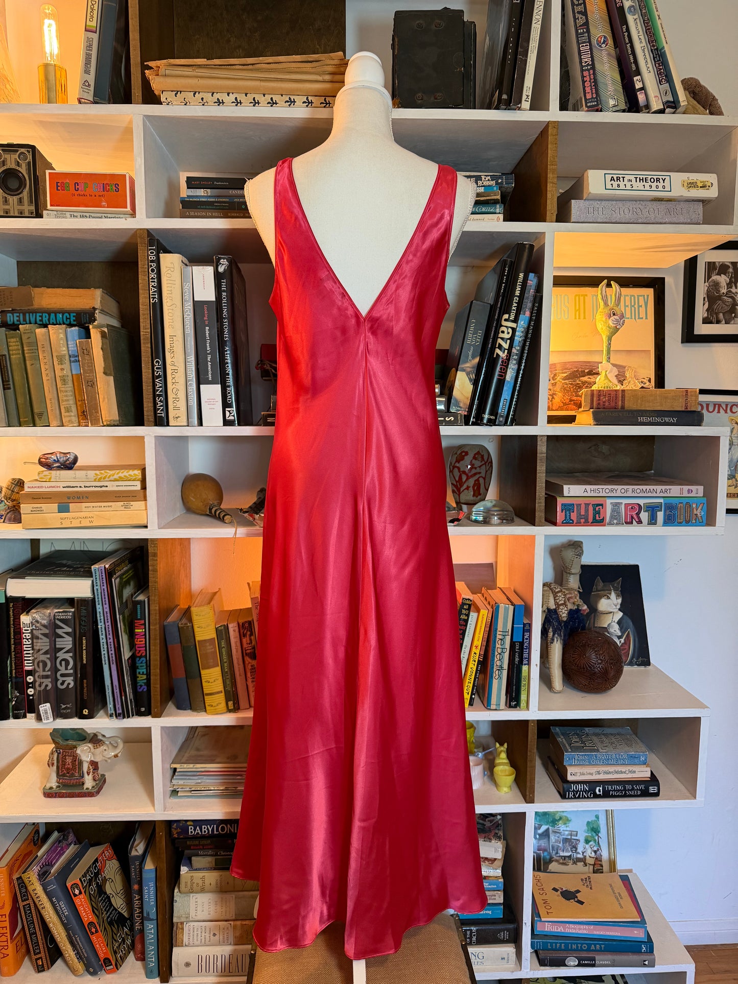 Oscar de la Renta Satin Slip Maxi Dress