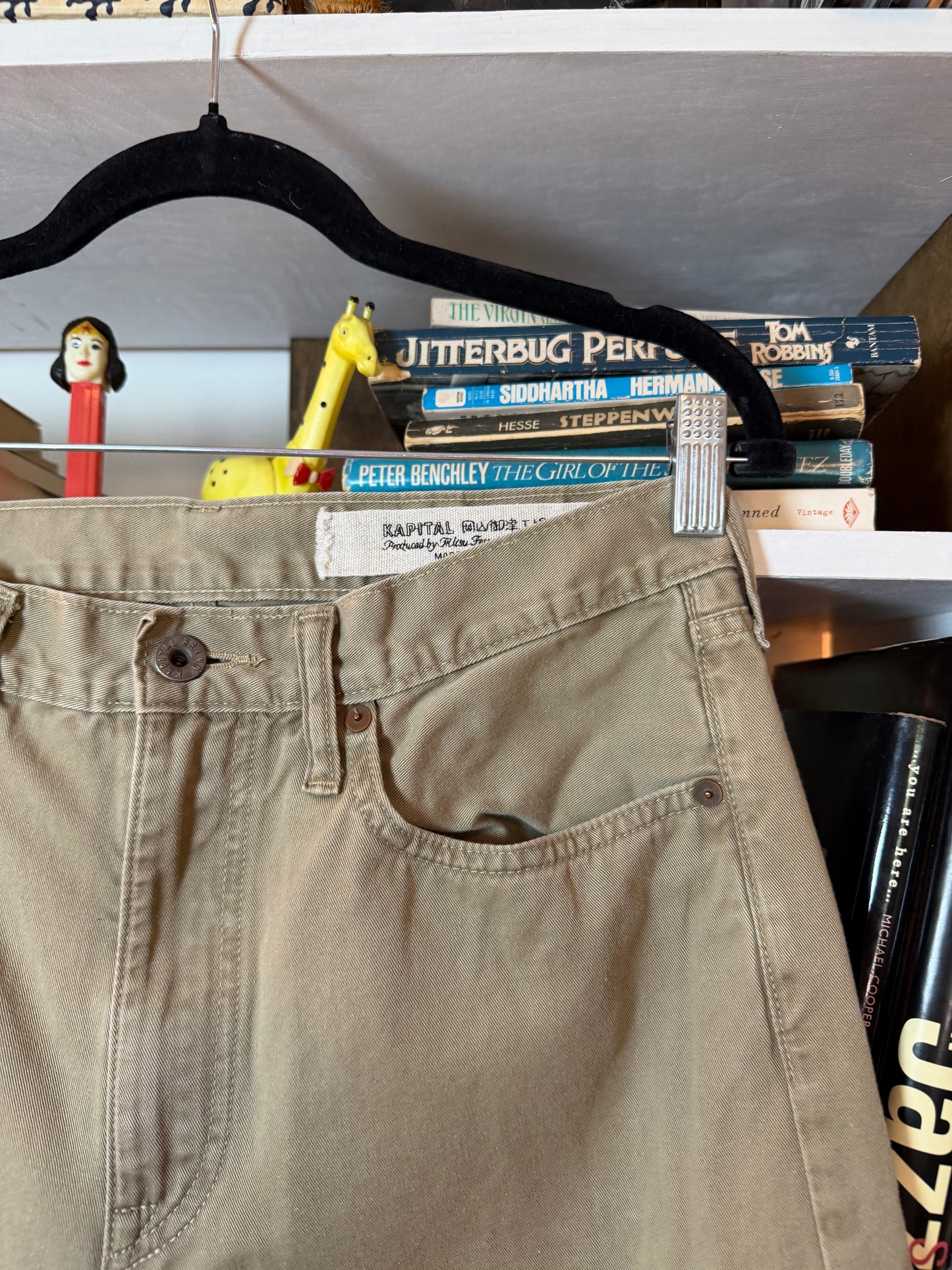 Kapital Khaki 5-Pocket Straight Pants — Size 32