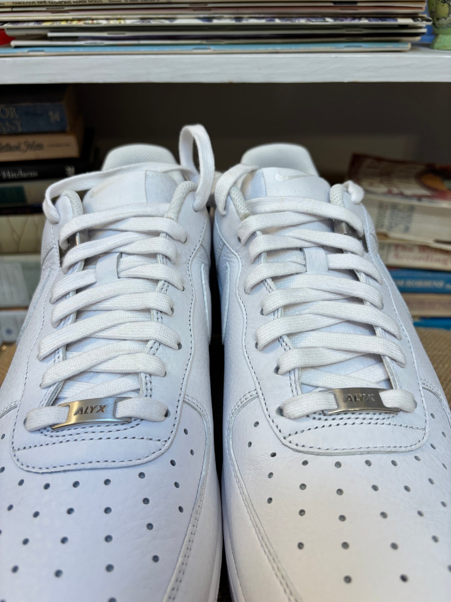 1017 ALYX 9SM White Leather Air Forces