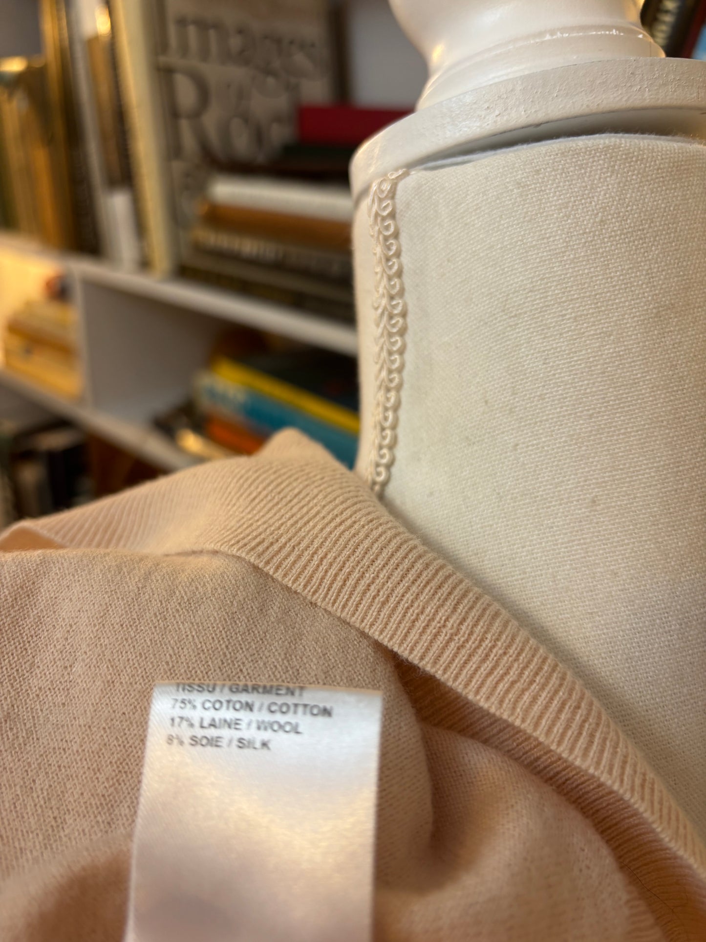 See by Chloé blush paneled sweater