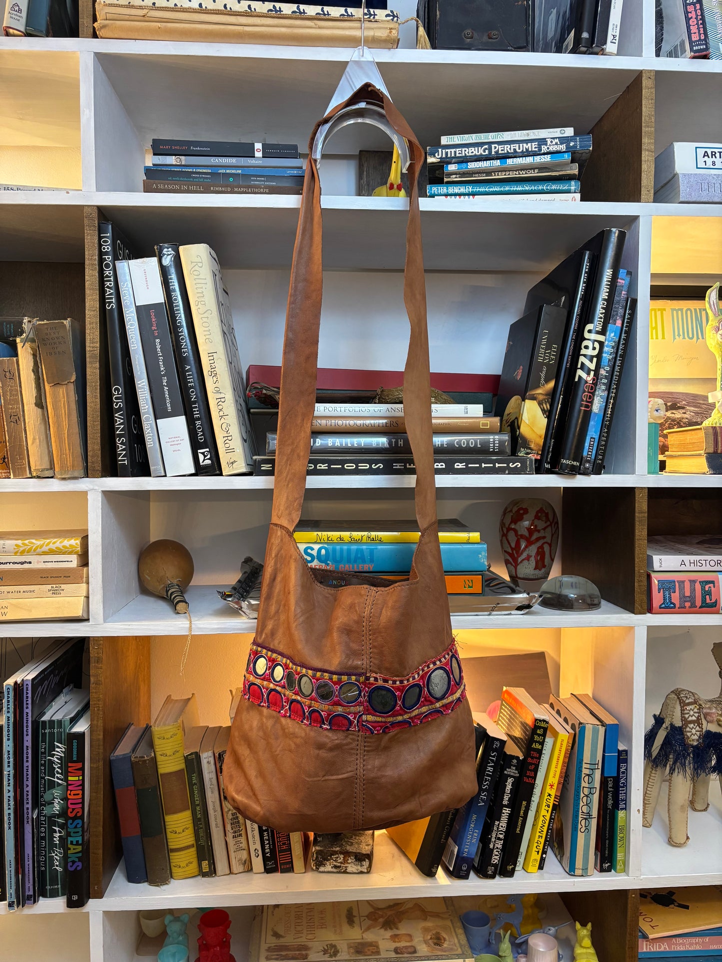 Anouk Leather Mirrored Crossbody Bag