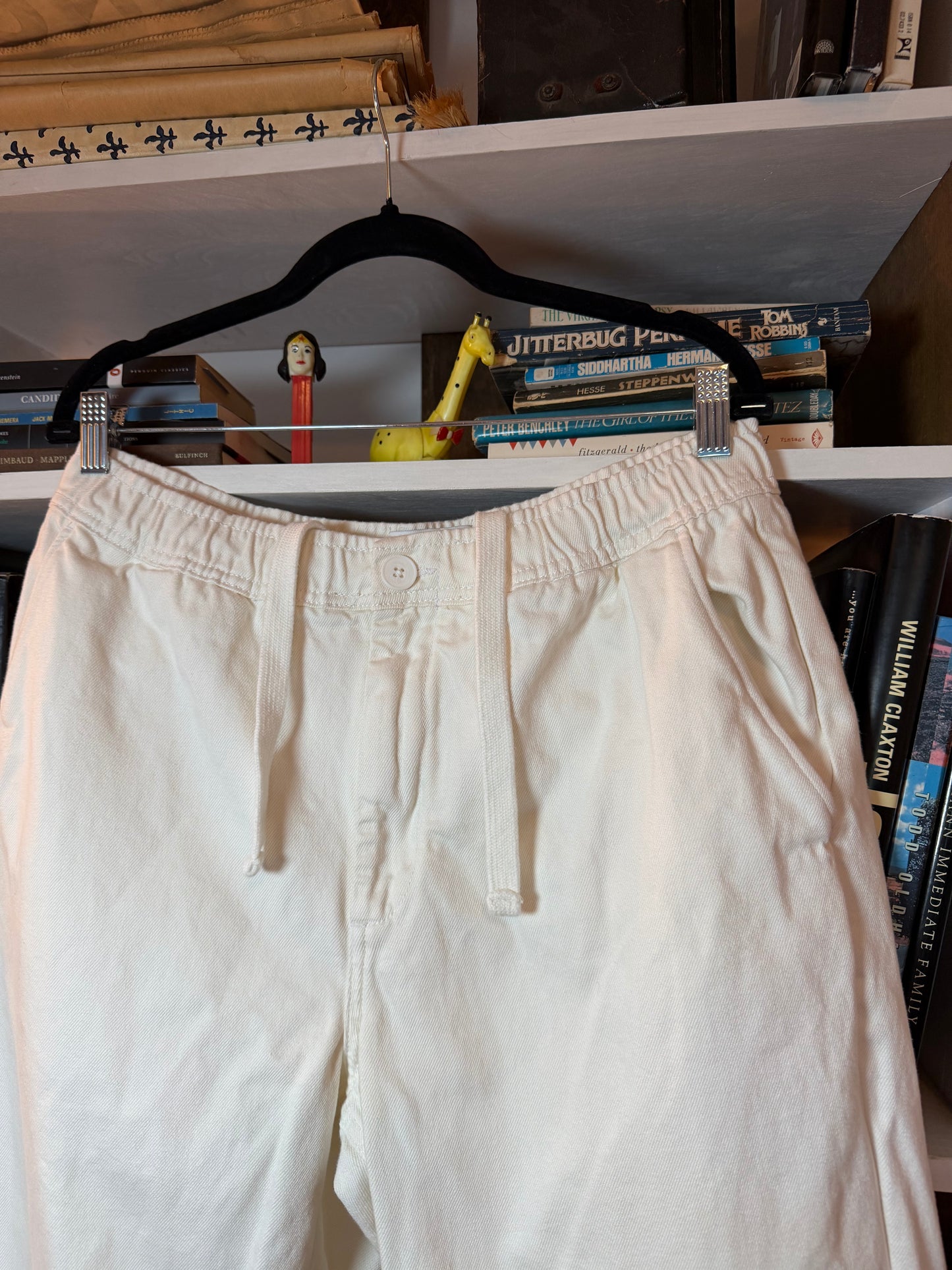 Wax London Ecru Drawstring Trousers Sz 34