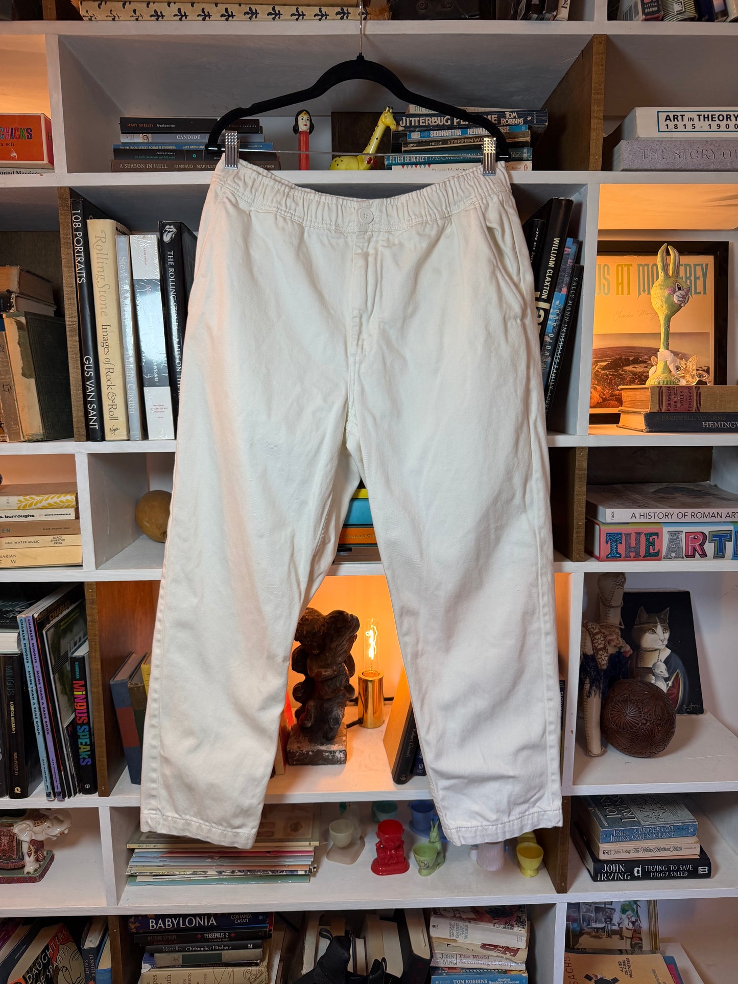 Wax London Ecru Drawstring Trousers Sz 34