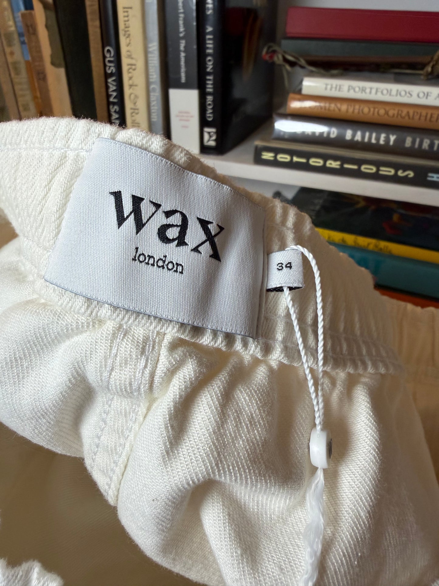Wax London Ecru Drawstring Trousers Sz 34