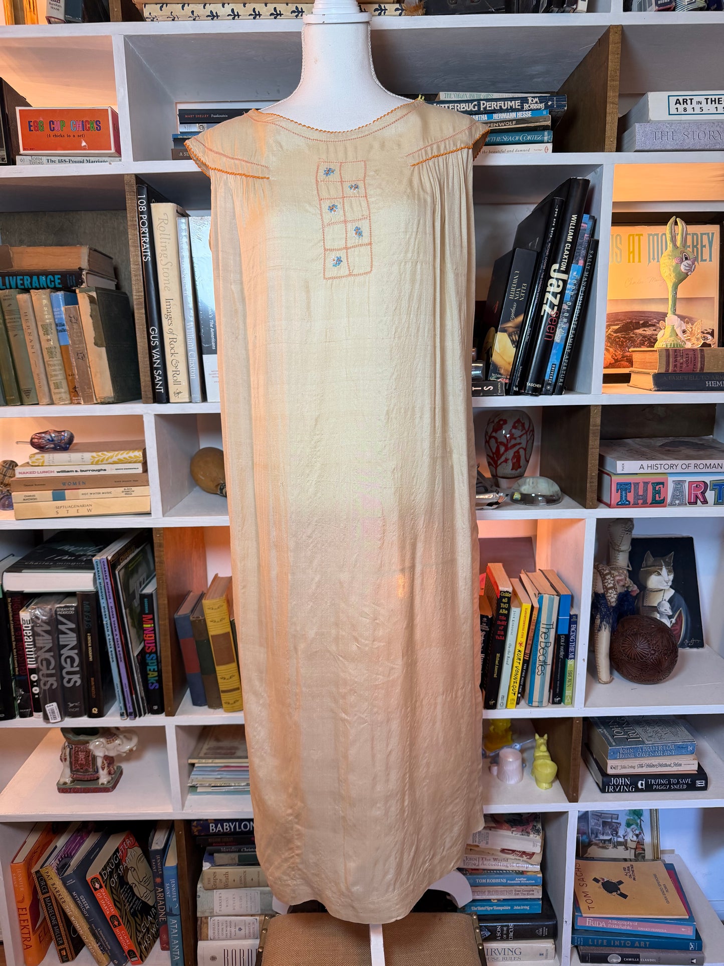 1920's Hand Embroidered Vintage Dress
