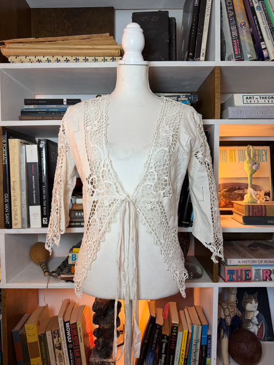 Lotta Stensson Lace Patchwork Tie-Front Topper