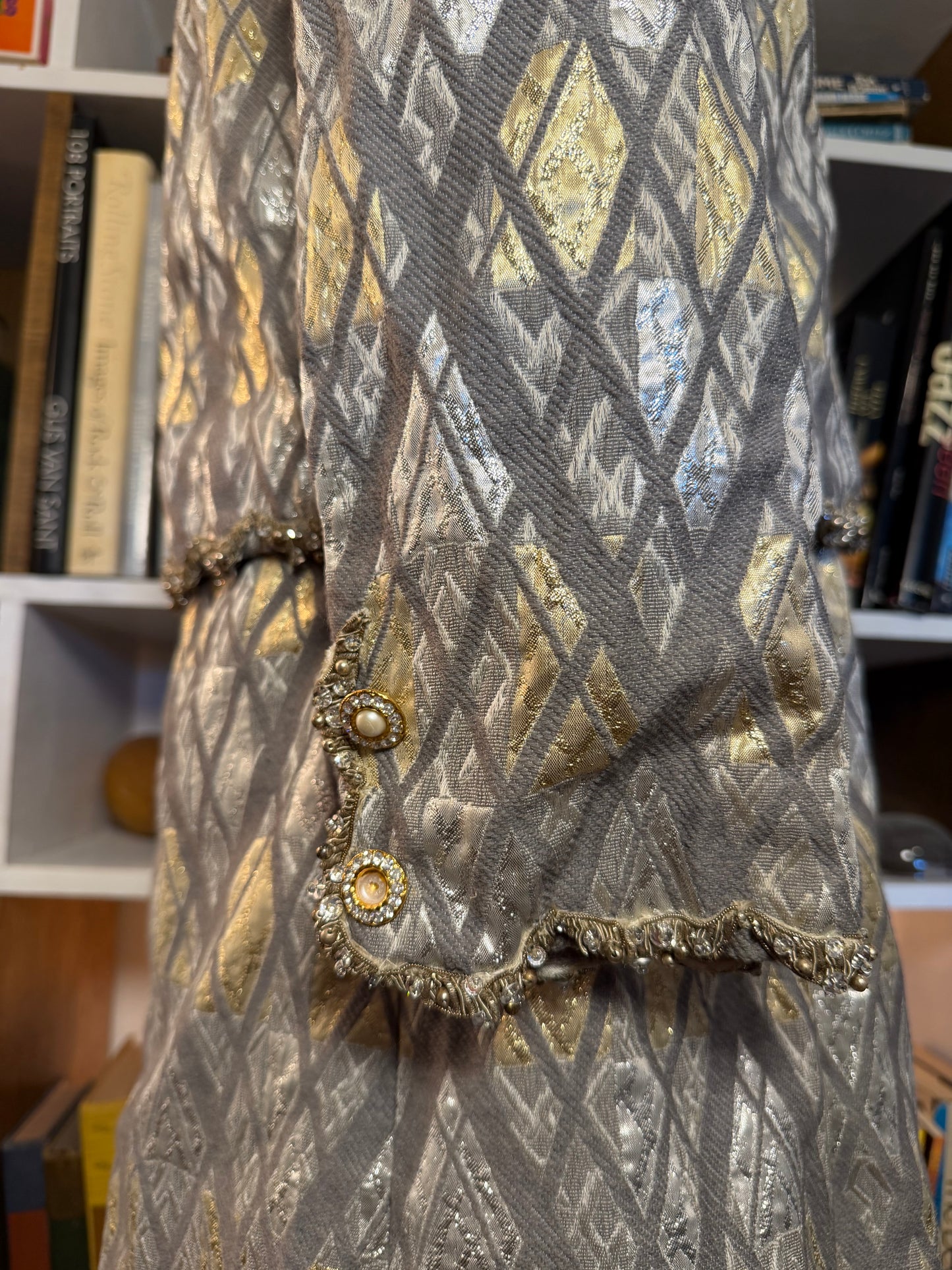 1960s Oscar de la Renta Metallic Brocade Dress & Jacket Set