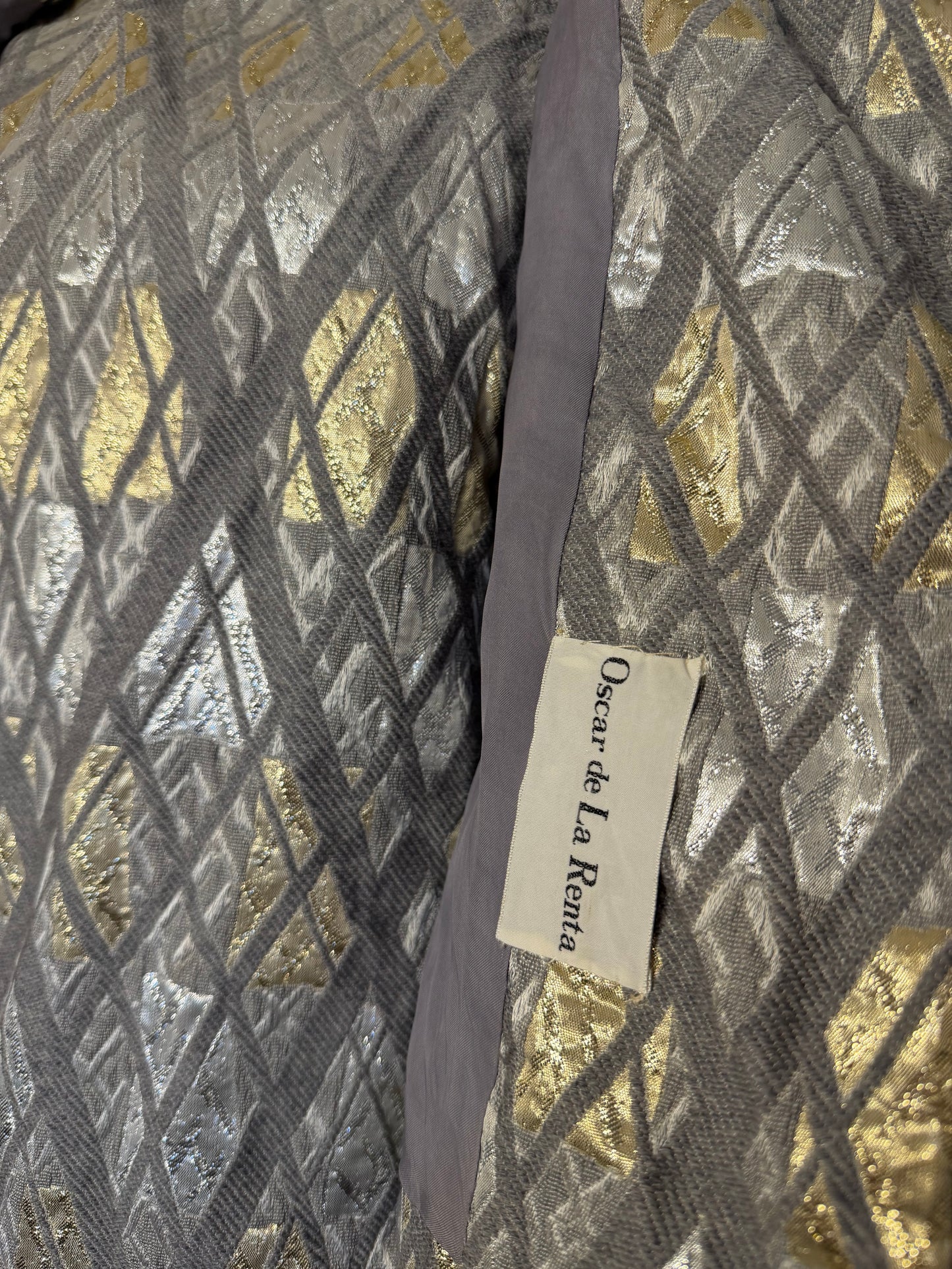 1960s Oscar de la Renta Metallic Brocade Dress & Jacket Set