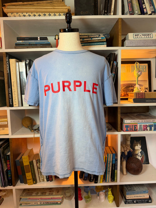 Purple Brand Powder Blue Logo Tee