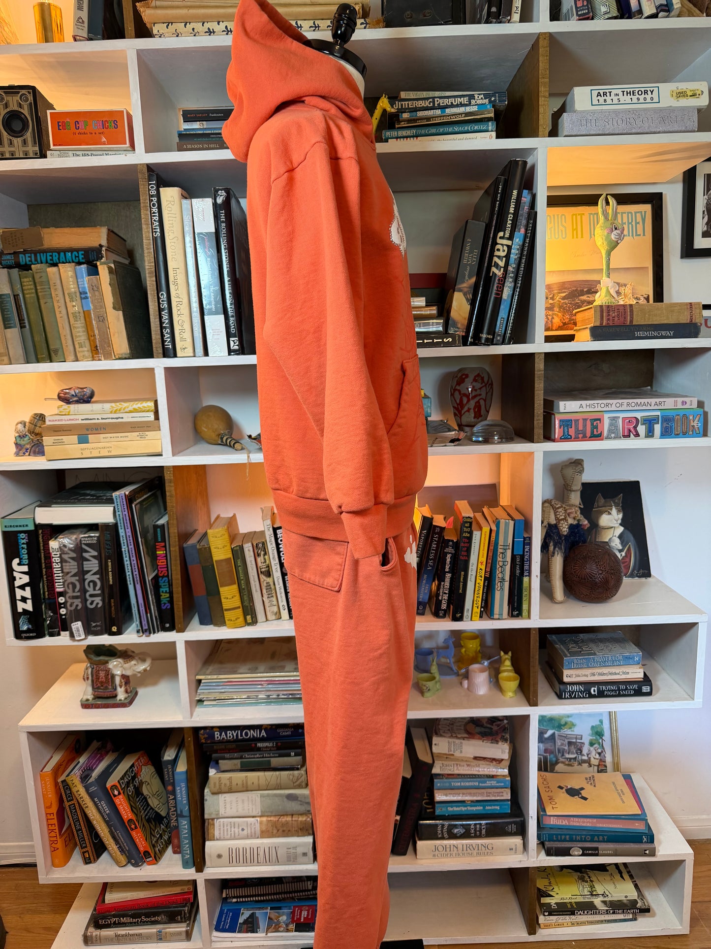 Sp5der Rust Orange Web Graphic Tracksuit Set