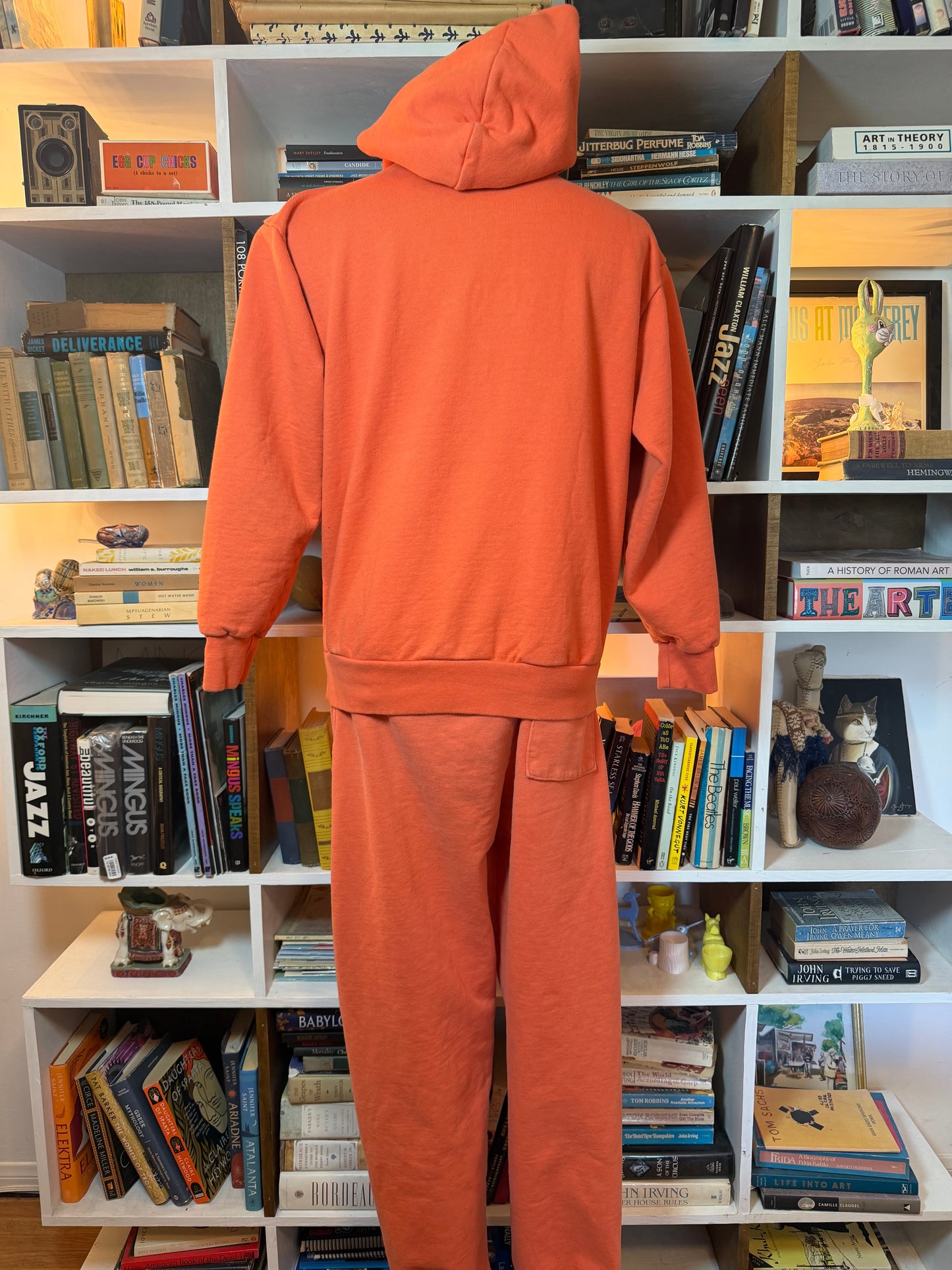 Sp5der Rust Orange Web Graphic Tracksuit Set