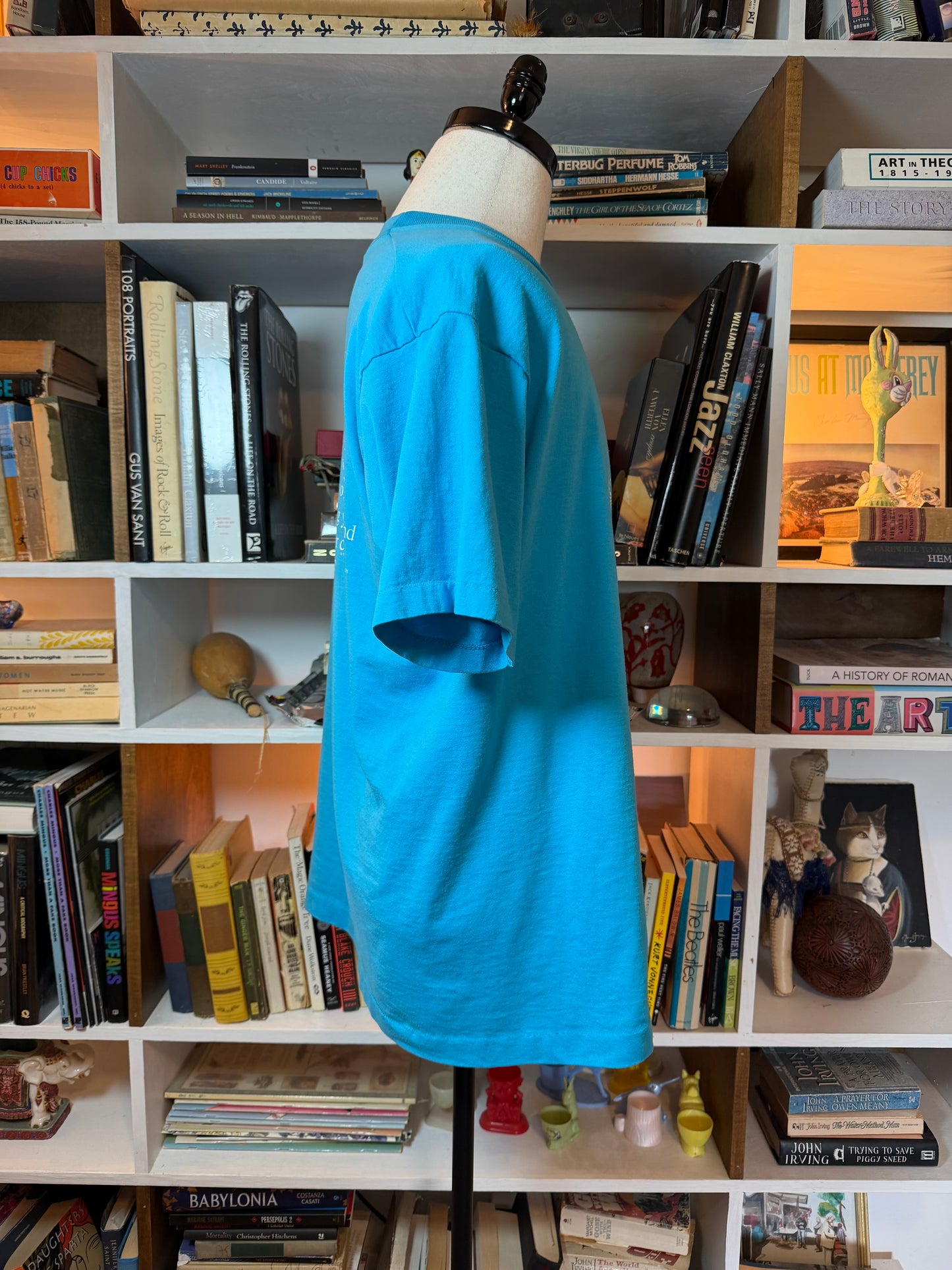 90s "The More You Read" Graphic Tee — Teal, Size XL