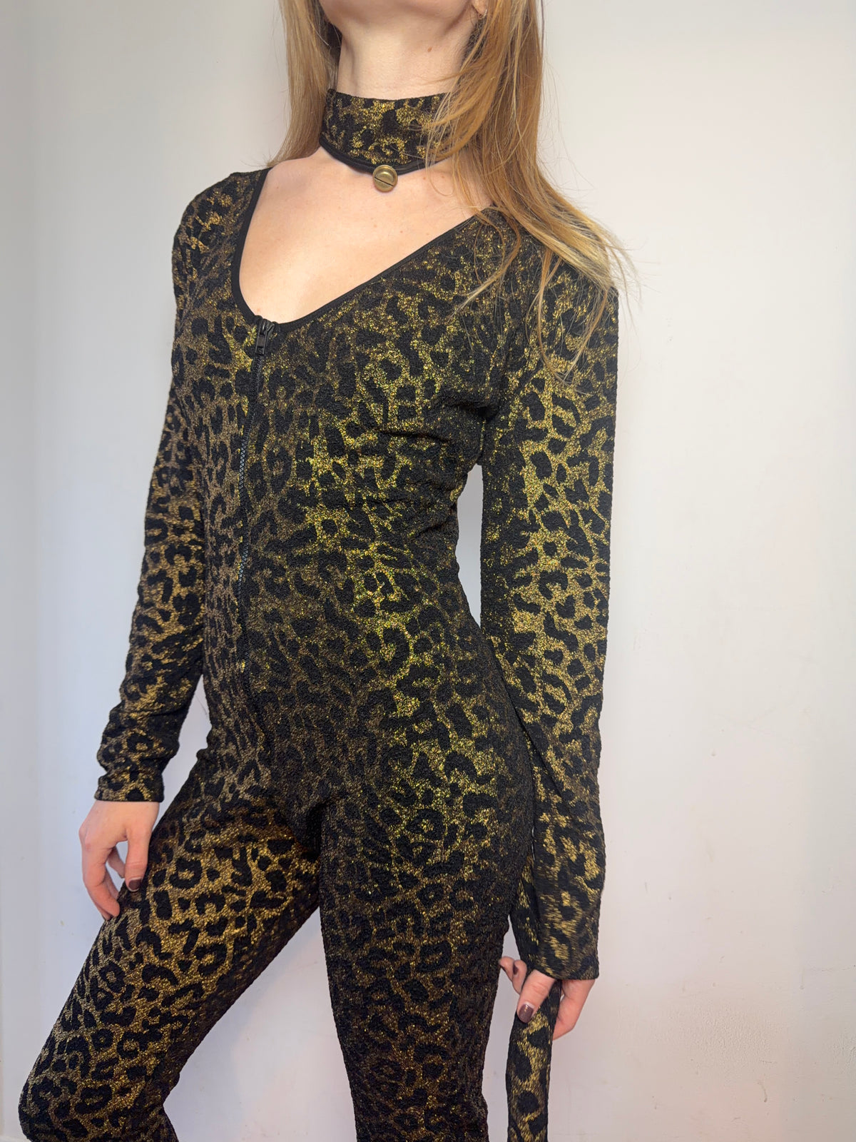 Leg Avenue Glitter Leopard Catsuit
