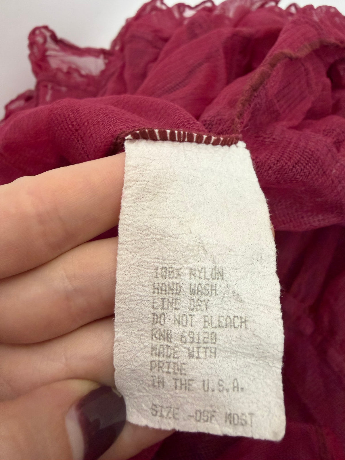 Vintage Burgundy Petticoat