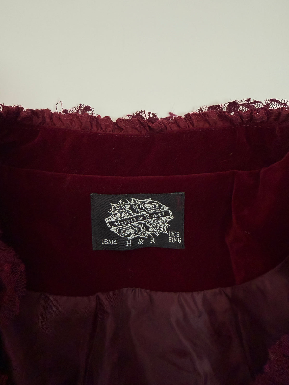 Hearts & Roses Burgundy Velvet Tailcoat Jacket