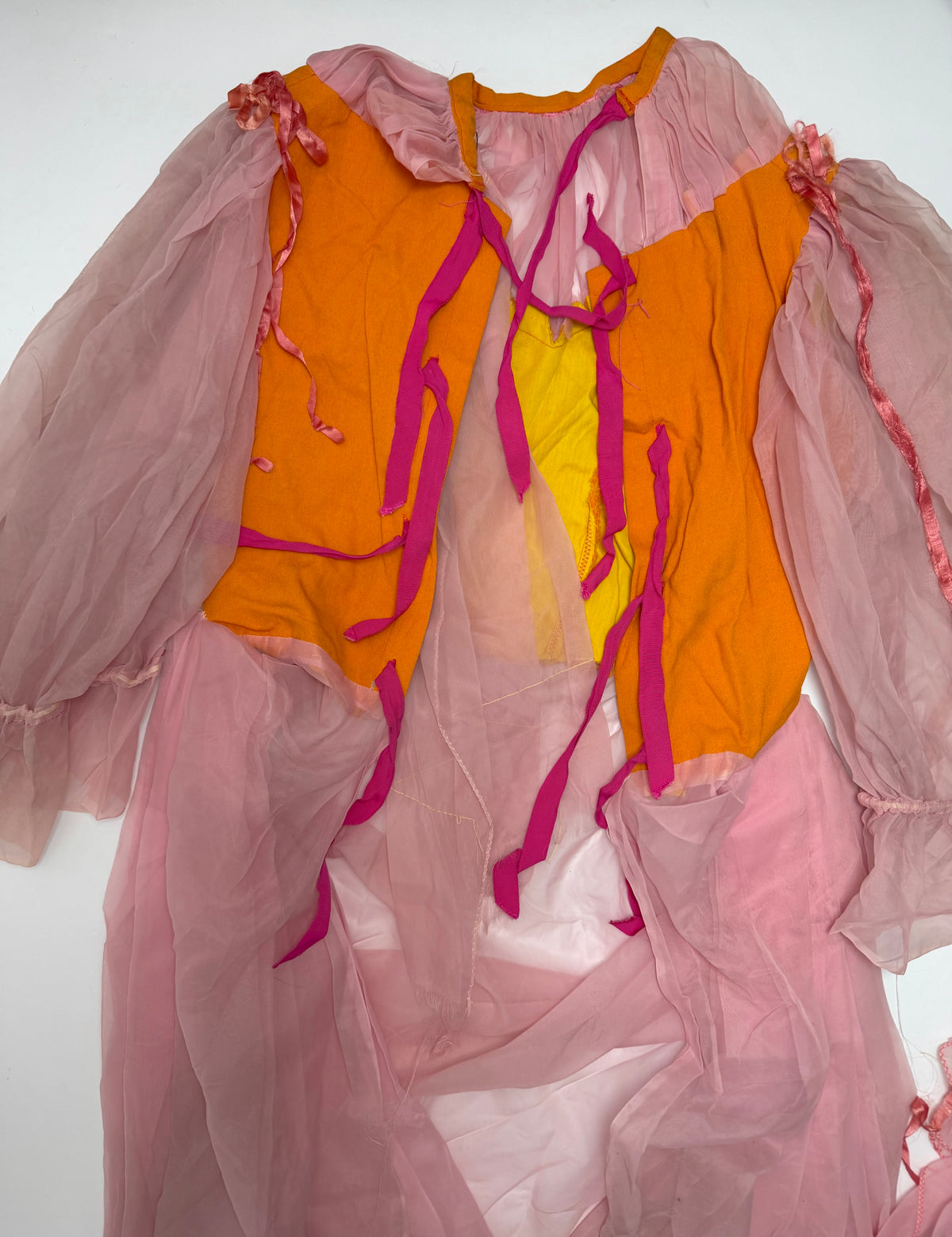 Vintage Handmade Theatrical Costume Gown with Matching Tie