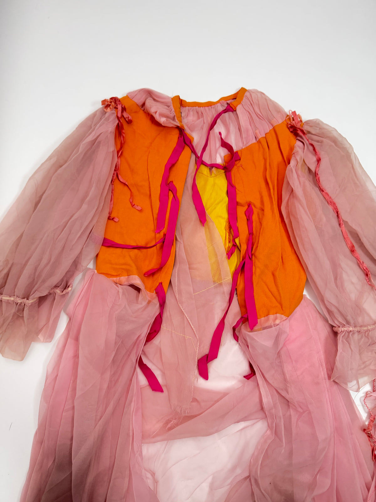Vintage Handmade Theatrical Costume Gown with Matching Tie