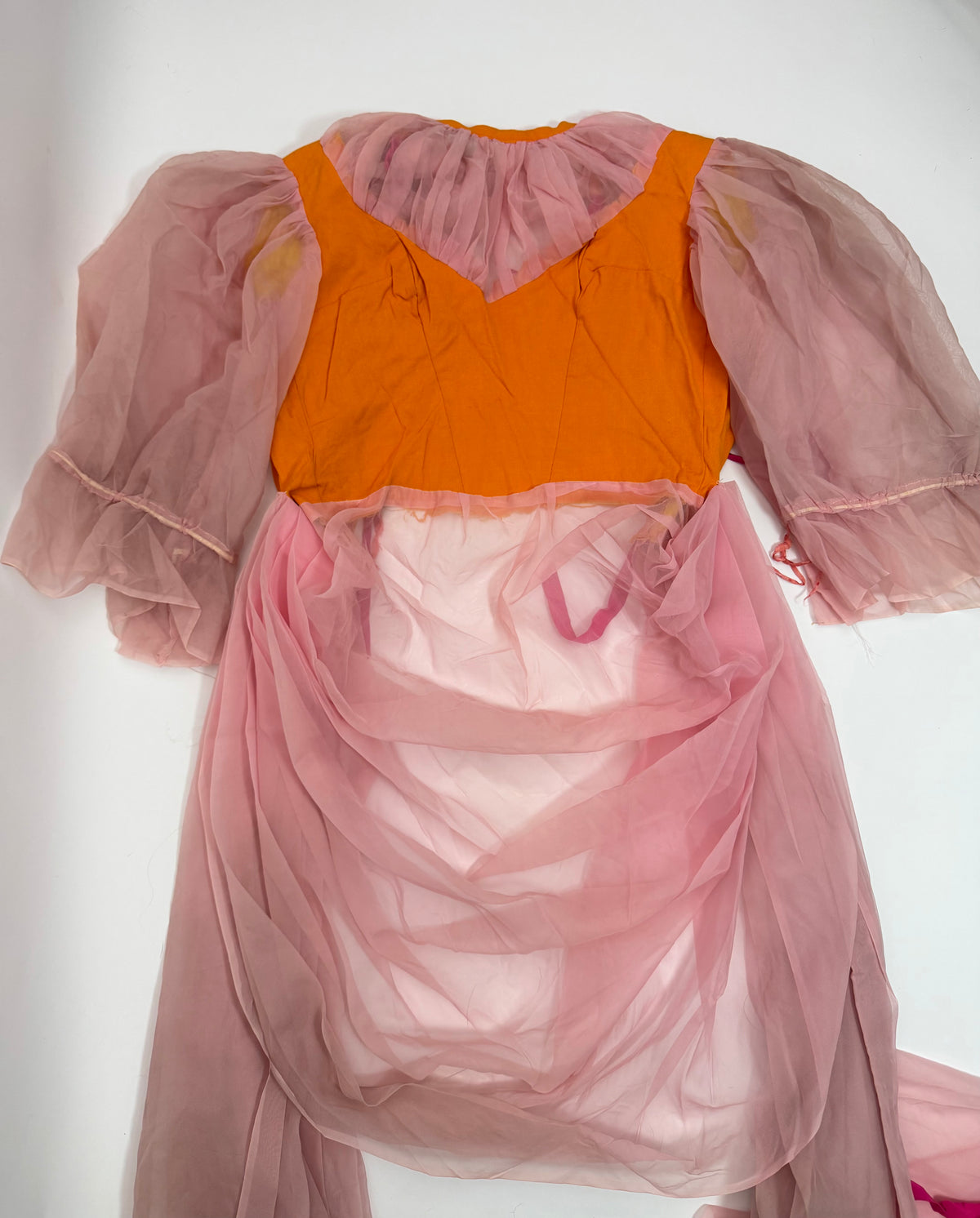 Vintage Handmade Theatrical Costume Gown with Matching Tie