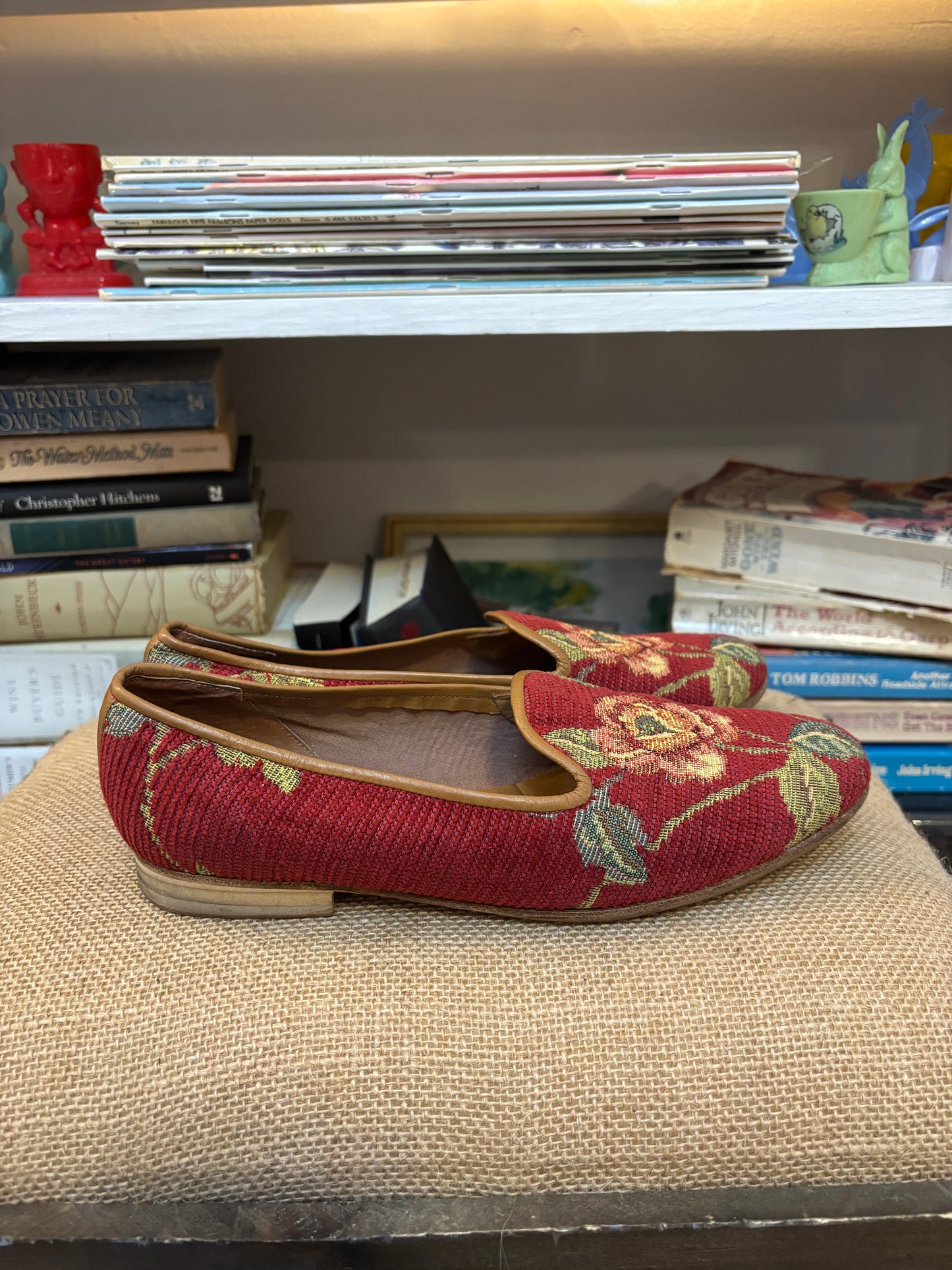Zalo Floral Tapestry Loafers 7
