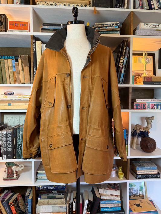 leather field jacket