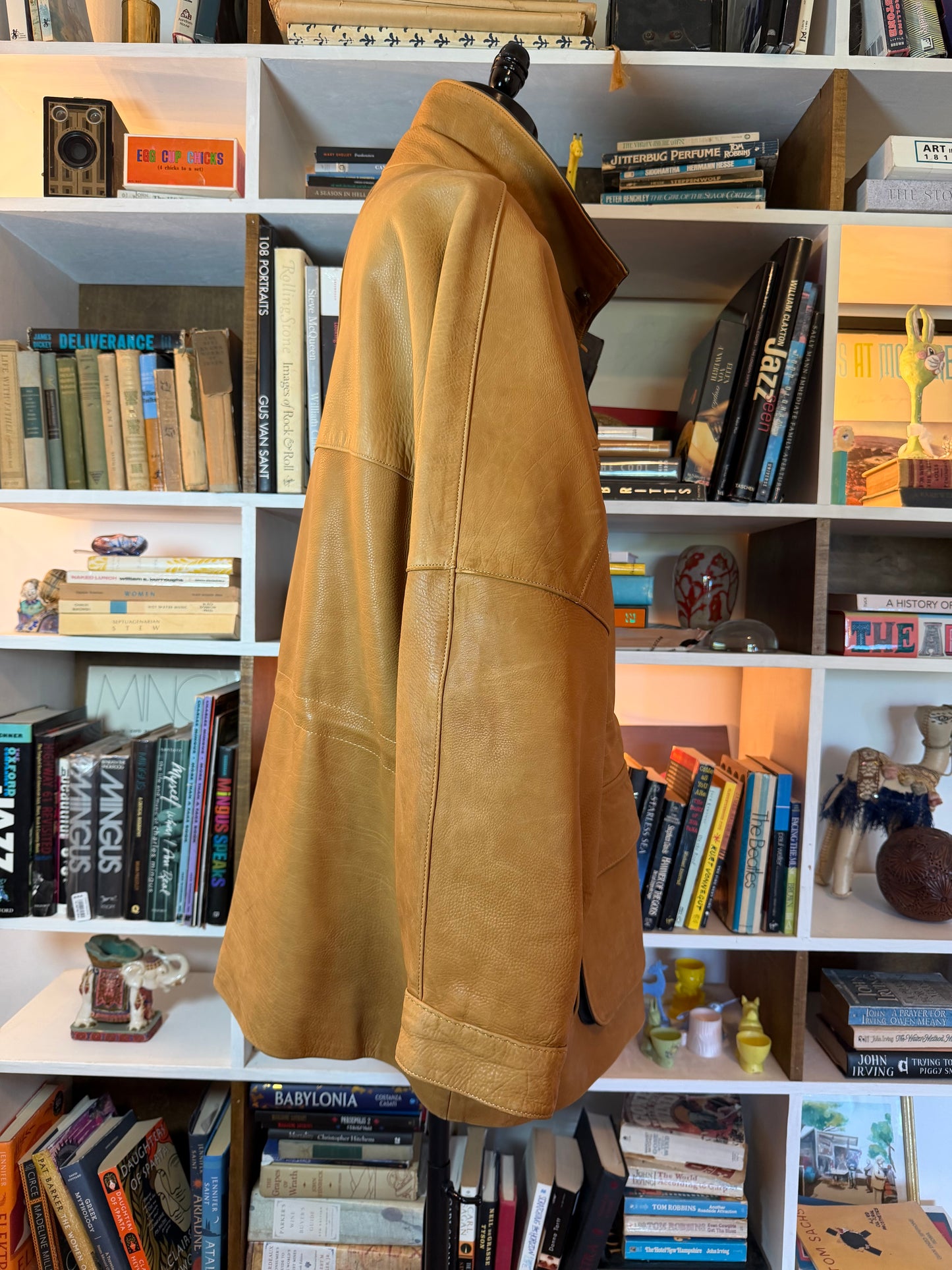 leather field jacket