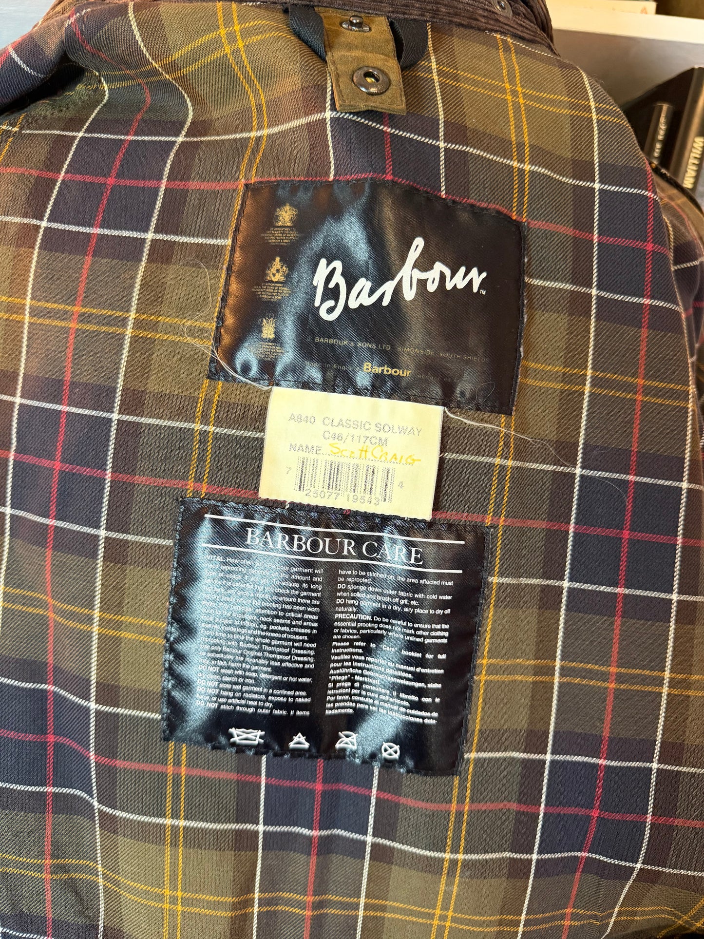 Barbour A840 classic solway jacket