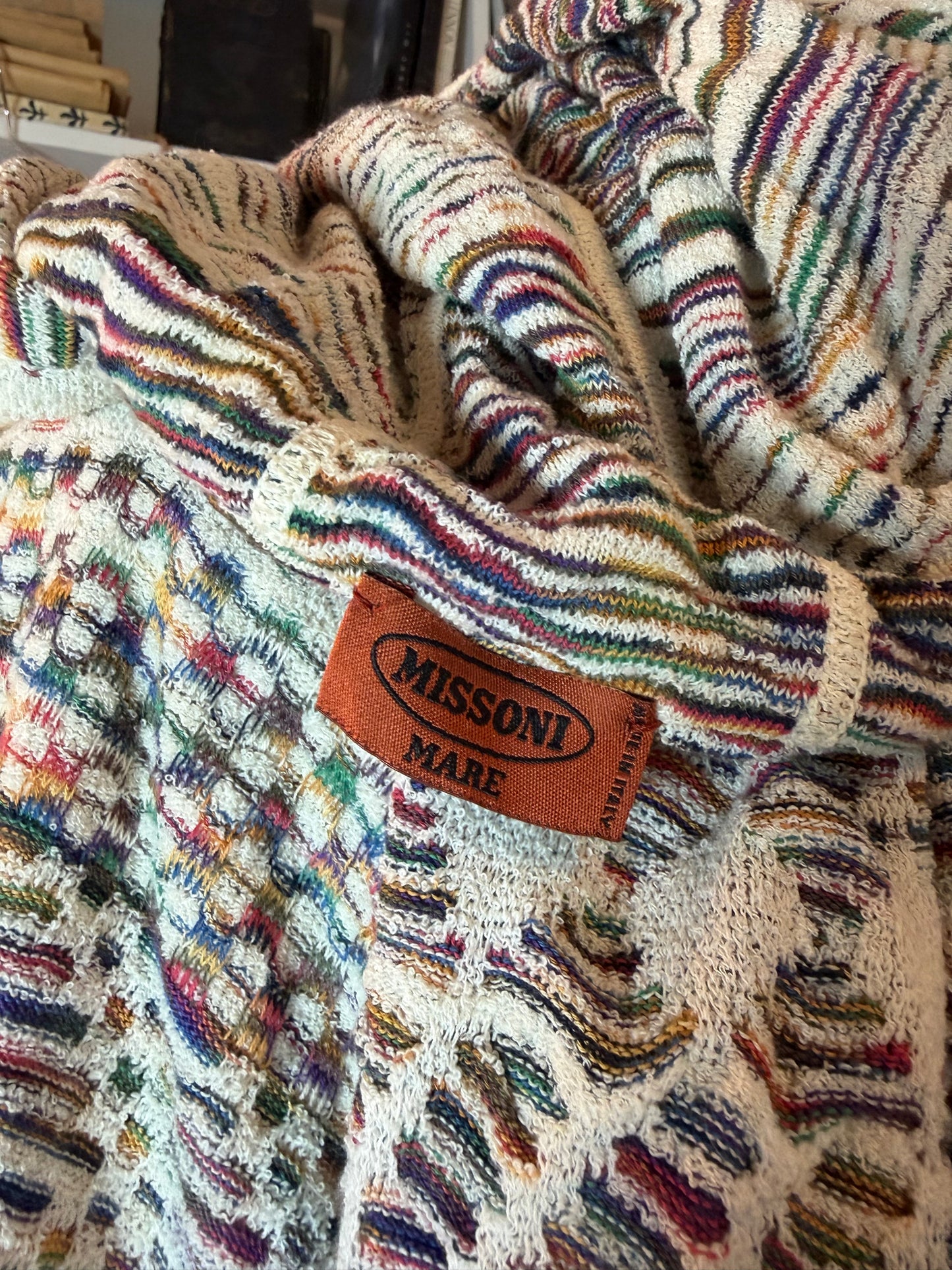 Missoni Crochet Knit Cotton Hoodie