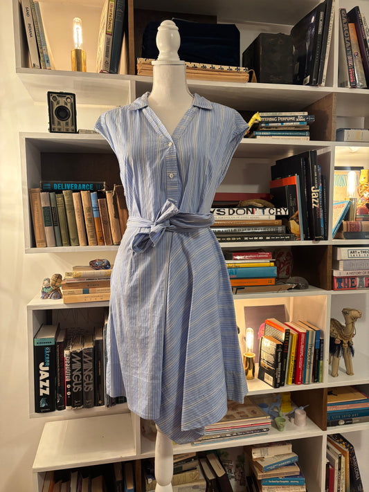 Aglini Striped Tie Dress