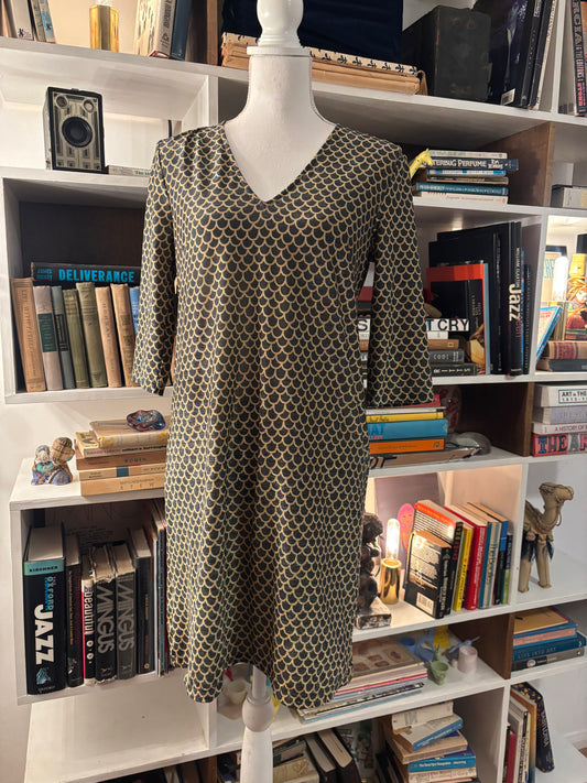 Siyu Gold Patterned Dress