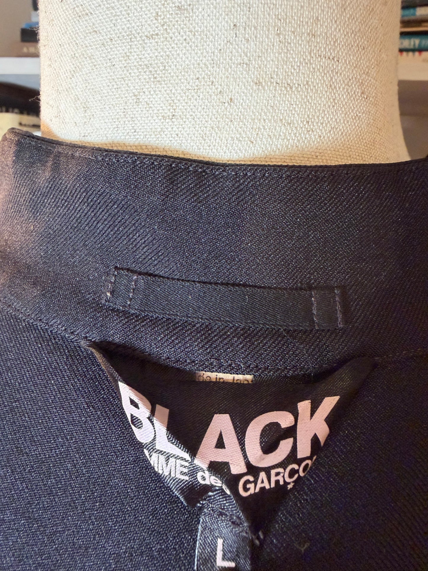 BLACK Comme des Garçons Mandarin Collar Frog Button Jacket